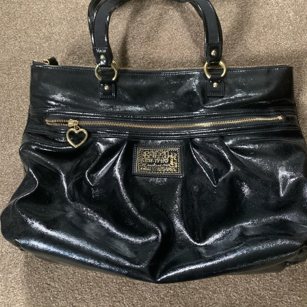Coach purse black patent